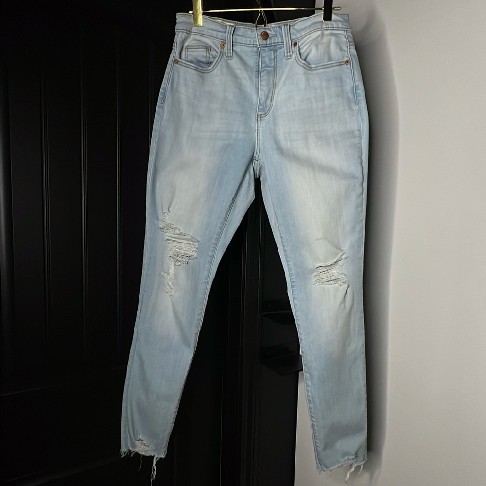 Light Blue Distressed Women's Jeans
